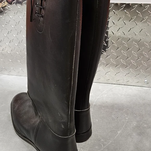 HAKINS LETHER BOOTS KNEE HIGH LACE UP SZ.US 14.5/UK 13.5 NEW  display picture 2
